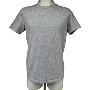 SELECTED Homme *Rare* Textured Herringbone Knit Gray T-Shirt Tee Men's‎ L